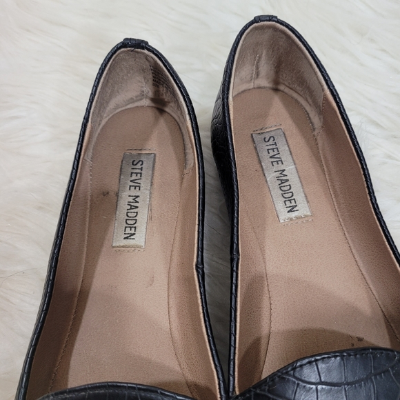 Steve Madden focus black pointy toe slip on flats 7.5 - Picture 4 of 5